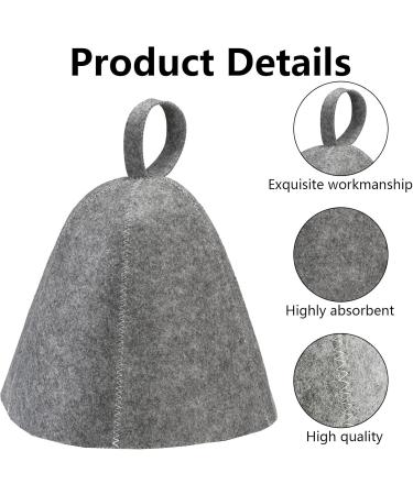 Saunahut - Universal Size Sauna Hats for Men & Women | Gray Sauna Accessories for Wellness & Shower - Buy Online on GoSupps.com
