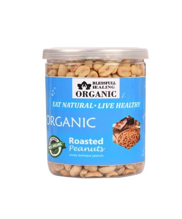 Blessfull Healing Organic Natural Vegan Smoky Barbeque Roasted Peanuts Crunchy Healthy Snacks 300 Gram