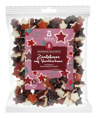 naschlabor naschlabor x Good Mood - Christmas Fruit Juice Bear - No artificial colors or flavor enhancers - Gluten and lactose free (cinnamon stars on vanilla mousse) - 500 g