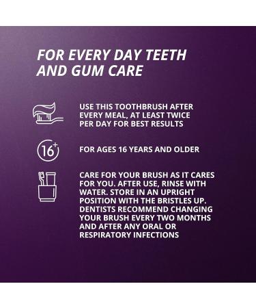 Buy President Exclusive Medium Hard Toothbrush - Cleans Plaque & Tartar Prevents Caries - 6 Mil Violet - Buy Online on GoSupps.com