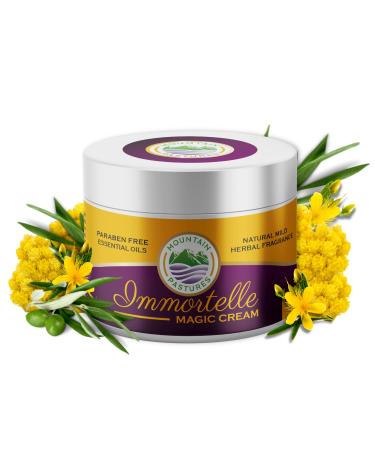 Immortelle Magic Cream- Tesla's Origin Miracle Ointment- Feel the Power of Revolutionary Immortelle Oil Handcrafted Recipe- Natural Solution for Cut Wound  Scars  Stretch Mark & Many Other 4 Oz