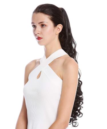 WIG ME UP N440-V-2 Hairpiece Braid Ponytail Curls - 60 cm Long Black & Black-Brown (2) - Shop Internationally for Stunning Hairpieces! - Buy Online on GoSupps.com