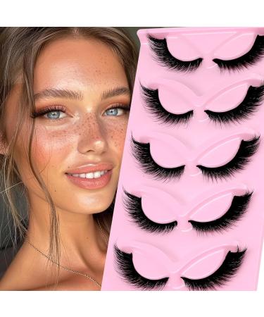 Fuchs Cat Eye Eyelashes - 5 Pairs | Natural L Curl Effect | 7-13mm Dense & Whispering Fox Eye Lashes - Buy Online on GoSupps.com