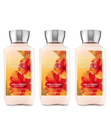 Bath & Body Works Sensual Amber 8.0 oz Body Lotion - Pack of 3 for Long-lasting Hydration - Buy Online on GoSupps.com
