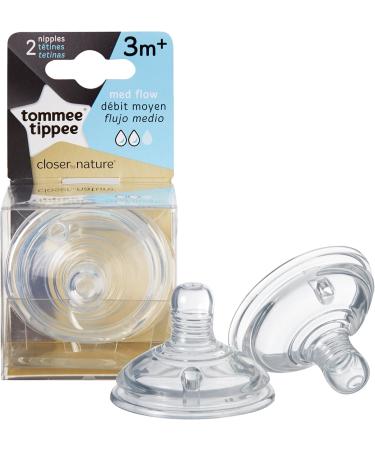 Tommee Tippee Closer to Nature Medium Flow Nipples - 2 Count | Shop Now - Buy Online on GoSupps.com