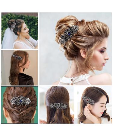 Korean Rhinestone Hair Clips Barrettes for Women - Elegant Wedding Hair Accessories - Buy Online on GoSupps.com