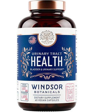 Windsor Botanicals Urinary Tract Health Supplement - High Bioavailability Cranberry D-Mannose Hibiscus Blend - Bladder Relief Formula for Men and Women - Non-GMO Vegan Capsules - 30 Day Supply - Buy Online on GoSupps.com