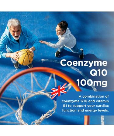 Healthspan Coenzyme Q10 100mg | Heart Health & Energy Support | Vitamin B1 | Vegan | 60 Capsules - Buy Online on GoSupps.com