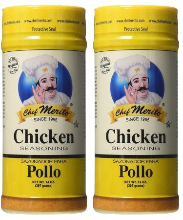 Chef Merito Seasoning Powder (Chicken, 14 oz x 2 pk) Chicken 14 Ounce (Pack of 2)