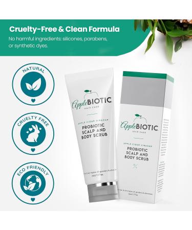 Scalp & Body Scrub - Exfoliating Sugar Scrub with Green Tea & Coconut Oil for Hair Face & Body - 6 oz - Buy Online on GoSupps.com