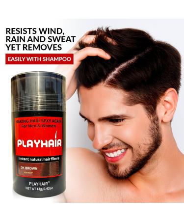 Hair Building Fibers for Instant Volume & Coverage | Conceal Thinning Hair & Bald Spots | Suitable for Men & Women (Black & Dark Brown - Buy Online on GoSupps.com