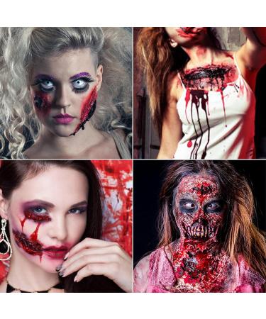 CCbeauty Halloween SFX Makeup Kit - 12 Colors Face Body Paint, Scar Wax, Fake Blood, Brushes & Sponge - Buy Online on GoSupps.com
