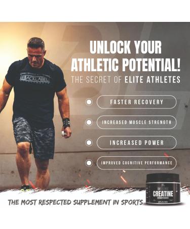 BLACKLABEL Supplements Creatine Monohydrate Powder 60 Servings Unflavored Creatine Powder for Muscle Gain and Strength Support Daily Creatine Supplement for Men and Women 5g per Serving - Buy Online on GoSupps.com