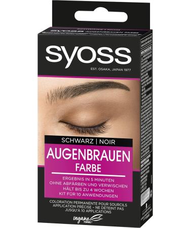 Syoss Eyebrow Kit - 1-1 Black Color (17ml) for Natural Look & Long-Lasting Results | Shop Internationally - Buy Online on GoSupps.com