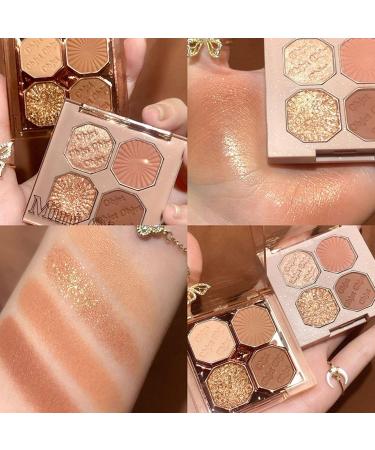 Eyeshadow Palette Glitter Makeup Palette Shimmer Sequined Palette Self Adhesive Eye Shadow Long Lasting Eye Shadow Neutral Cosmetic Eye Shadows 4 Colors - Buy Online on GoSupps.com