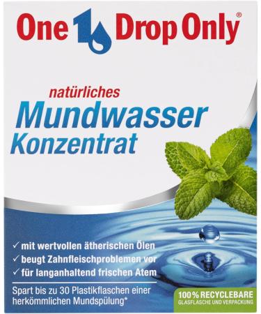One Drop Only 5 pieces per 50 ml mouthwash concentrate + 20 free toothpicks economical mouthwash for daily use for up to 1000 applications with 1 drop combat bad breath - Buy Online on GoSupps.com