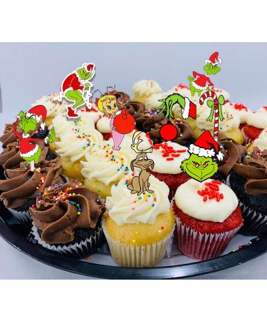 VARACL 24 Pieces Grinch Cupcake Toppers Grinch Christmas Cupcake Toppers Food Fruit Picks for Grinch Party Dessert Decoration Grinch Birthday Cake Decor Grinch Christmas Party Decorations Supplies - Buy Online on GoSupps.com