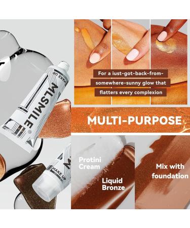 Liquid Bronzer 4 Colors - Natural Blendable Matte Cream Contour Makeup | Waterproof Long Lasting Formula (Color 02 - Buy Online on GoSupps.com