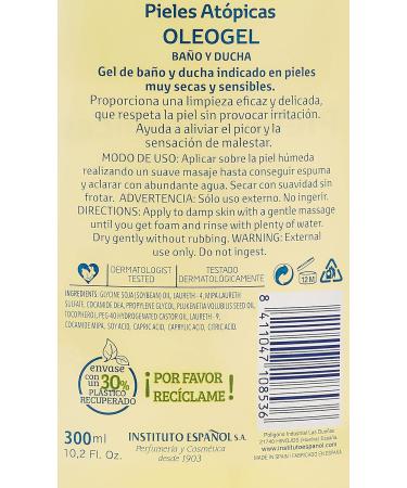 Gel Oleo para Pieles At picas - Hidrataci n Intensa 300ml | Env o Internacional - Buy Online on GoSupps.com