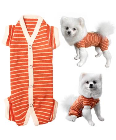 Shirts for dogs dog lifts with striped and 4 legs soft and breathable dog tshirt dog clothes for small medium large dogs large dogs from kickred (girl -orange XL) XL orange +white - girl - Buy Online on GoSupps.com