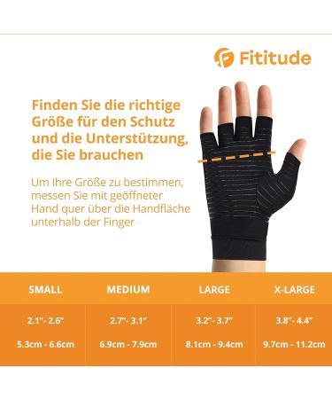 Fitude Copper Infused Compression Gloves - Half-Finger Relief for Arthritis Swelling & Joint Pain - International Shipping Available - Buy Online on GoSupps.com