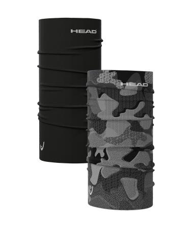 Head Original Tube Camouflage/Plain 2 SPALL Multifunctionum Onesize Unisex hose scarf men women Winter Neckwarmer Windproof Skiing Cycling UV Protection Slice cloth black