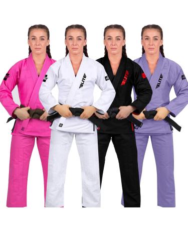 Elite Sports Ultra-Light Women's BJJ GI - IBJJF Jiu-Jitsu GI for Girls and women (See Special Sizing Guide) 2 Purple
