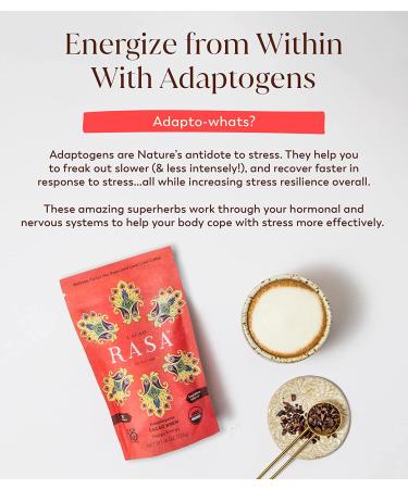 RASA Cacao Adaptogenic Mushroom Coffee Alternative | Vegan Keto Whole 30 Ayurveda Wellness Tonic with Chaga + Reishi - 8 oz. (30 Servings) - Buy Online on GoSupps.com