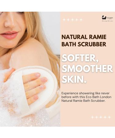 Natural Ramie Bath Scrubber - 100% Exfoliating Body Sponge for Smooth Skin | Premium Spa Experience for Men & Women - Shop Now - Buy Online on GoSupps.com