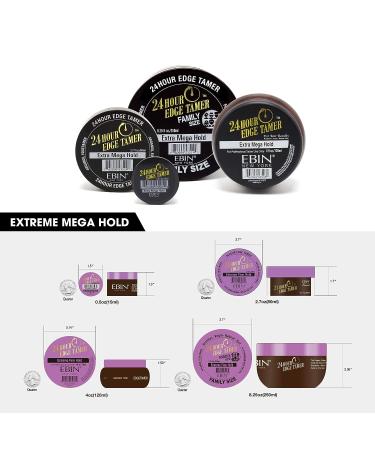 24 Hour Edge Tamer Extra Mega Hold 8.25oz/ 250ml - Castor Oil Infused for Shine, Moisture, and Breakage Prevention - Buy Online on GoSupps.com