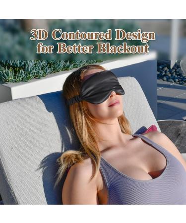 Buy BeeVines 3D Sleep Mask - 22 Momme Silk Eye Masks 2 Pack Weighted Blindfold Night Light Blocking for Lash Extensions - Best for Men & Women - Buy Online on GoSupps.com