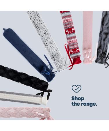 LIVIVO 2L Extra Long Hot Water Bottle - Giant 75cm, Navy with Pom-Pom Cover - Buy Online on GoSupps.com