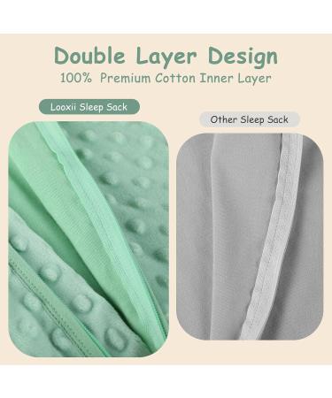 Looxii Baby Sleeping Bag 1.5TOG Cotton Soft Unisex Sleepsack 18-24 Months Grey/Green - Buy Online on GoSupps.com