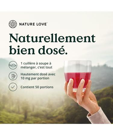 NATURE LOVE Nollagen - 500 g of powder - vegan collagen - raspberry taste - purely vegetable equivalent of the product Collagen powder - laboratory tested produced in Germany - Buy Online on GoSupps.com