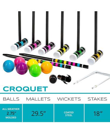Franklin Sports Bluetooth Croquet Set - 6 Mallets and Balls - Carry Bag - With Bluetooth Speaker - Buy Online on GoSupps.com