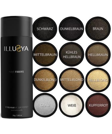 ILLUSYA Hair Powder - Loose Hair - Hair Powder for Hair Thickening. Premium brand. Full hair in seconds (BLACK) 1. black