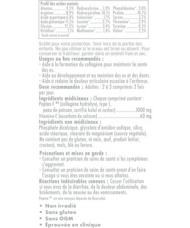 Promise Marine Collagen 1000mg of Peptan per tablet Maximum Potency Bioactive Marine Collagen Peptides (110+15 tabs FREE)  - Buy Online on GoSupps.com