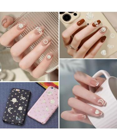 Pearl Nail Charms 200 Pcs Pearls Nail Art Charms 3D Butterfly Flower Bow Heart Shell Nail Art Decorations Jewels for Women Girls Nail Design DIY Craft Jewelry Making (Beige A) - Buy Online on GoSupps.com