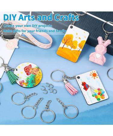 Paxcoo 50Pcs Keychain Making Kit with Chains and Jump Rings - DIY Keychain Findings Bulk for Crafts - Buy Online on GoSupps.com