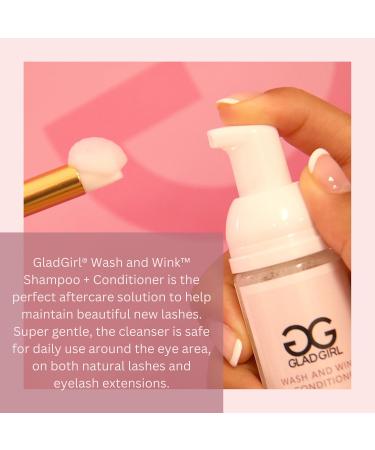 GladGirl Eyelash Extension Cleanser - Non-Irritating Lash Shampoo & Conditioner (50 ml) - Foaming Liquid for Eyelash Care - Buy Online on GoSupps.com