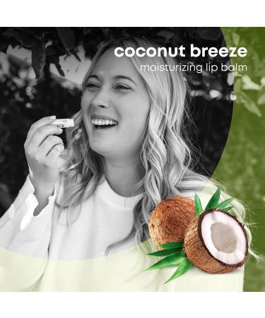 Organic Coconut Breeze Lip Balm 4-Pack | Natural Beeswax Lips Care | Handmade in the USA | Moisturizing Coconut Oil | for Dry & Cracked Lips - Buy Online on GoSupps.com