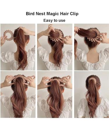 Zabernim Hair Holder Beaumoment Bird Nest Magic Hair Clip Zabernim Hair Clip Zabernim Birds Nest Magic Hair Clip Lazy Bird's Nest Plate Hairpin Birds Nest Magic Hair Clip for Women Girl (Color : 4pcs-A - Buy Online on GoSupps.com