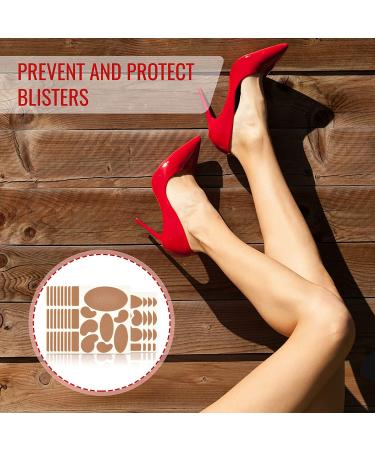 Moleskin Strips for Blister Prevention - 12 Sheets, 11 Shapes - Adhesive Mole Skin Tape for Feet & Shoes - Buy Online on GoSupps.com