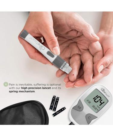 Blood Glucose Monitor Kit - Glucometer + Testing Strips, Lancing Device, Lancets - Travel Case Included | Diabetic Supplies - Buy Online on GoSupps.com