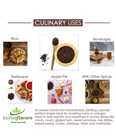 Organic Whole Cloves 2.5oz from USDA Certified Farm in Sri Lanka | Premium Quality in Resealable Pouch - Buy Online on GoSupps.com