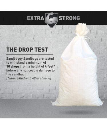 Sandbaggy Sandbags 14 x 26 White | Military Grade | Pack of 10 Bags | Flood Protection for Homes & Businesses - Buy Online on GoSupps.com