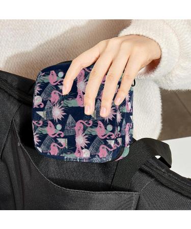 Flamingo Menstrual Pad Storage Bag - Portable, Multicolored Sanitary Napkin Holder for Women and Teen Girls - Pack of 18 - Buy Online on GoSupps.com