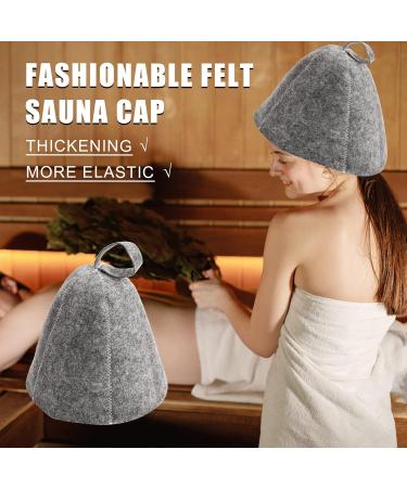 2 Pieces Sauna Hut Felt Hats - Heat Protection Sauna Caps for Men & Women | Premium Sauna Accessories - Buy Online on GoSupps.com