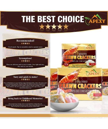 APEXY Authentic Prawn Crackers | Uncooked, Crispy Shrimp Chips for Parties | No MSG | Cook & Serve | 8 oz Pack of 2 - Buy Online on GoSupps.com