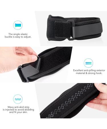 AGPTEK Elbow Brace 2 Pack for Tendonitis & Tennis Elbow | Pain Relief Arm Band with Compression Pad | Ideal for Golfers, Weightlifting | Men & Women - Blue - Buy Online on GoSupps.com